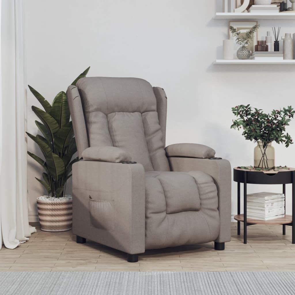 Möbel Relaxsessel Elektrisch Taupe Stoff - Fernseh- & Relaxsessel 3098785