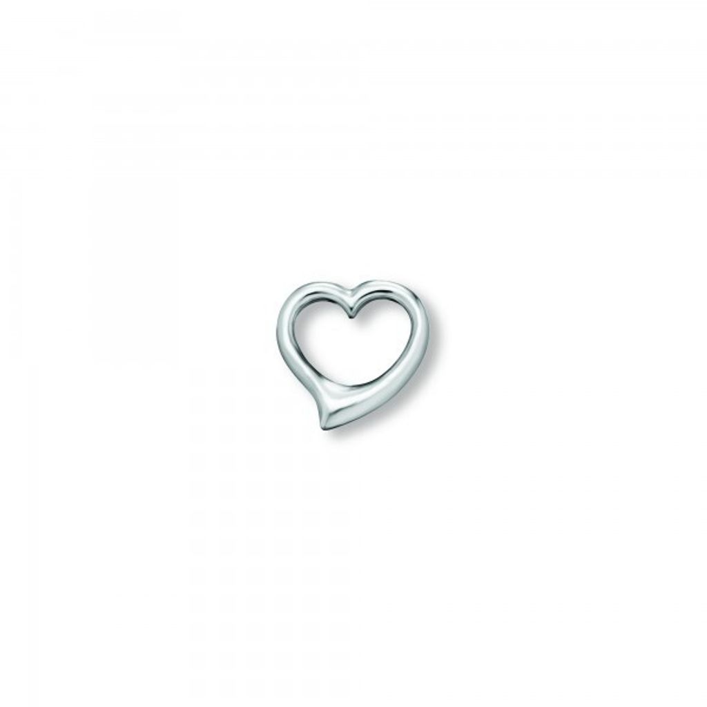 Anhänger Herz 925/- Silber rhodiniert poliert