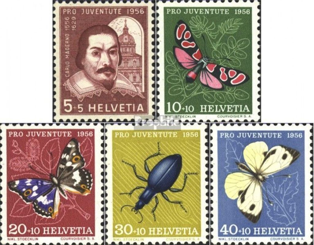 Briefmarken Schweiz 1956 Mi 632-636 (kompl.Ausgabe) postfrisch Pro Juventute