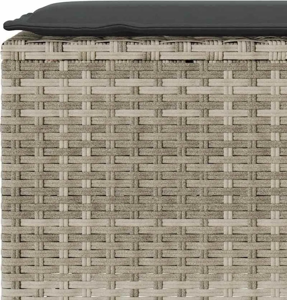 Panchina Giardino SYFAX in Rattan PE 110x30 cm | Cuscino Crema