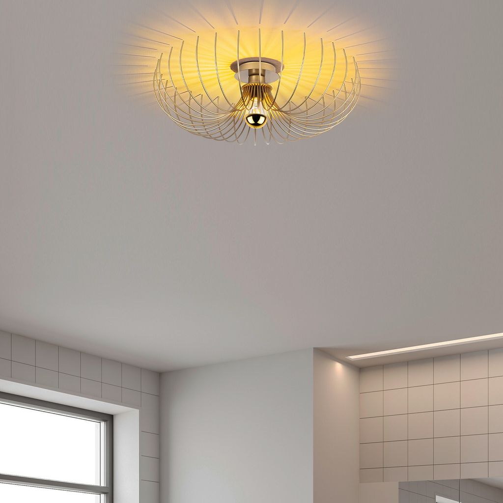Opviq, Karsortel - N-639-1, Kronleuchter, Gold, METALLKÖRPER, 56 x 56 x 16 cm