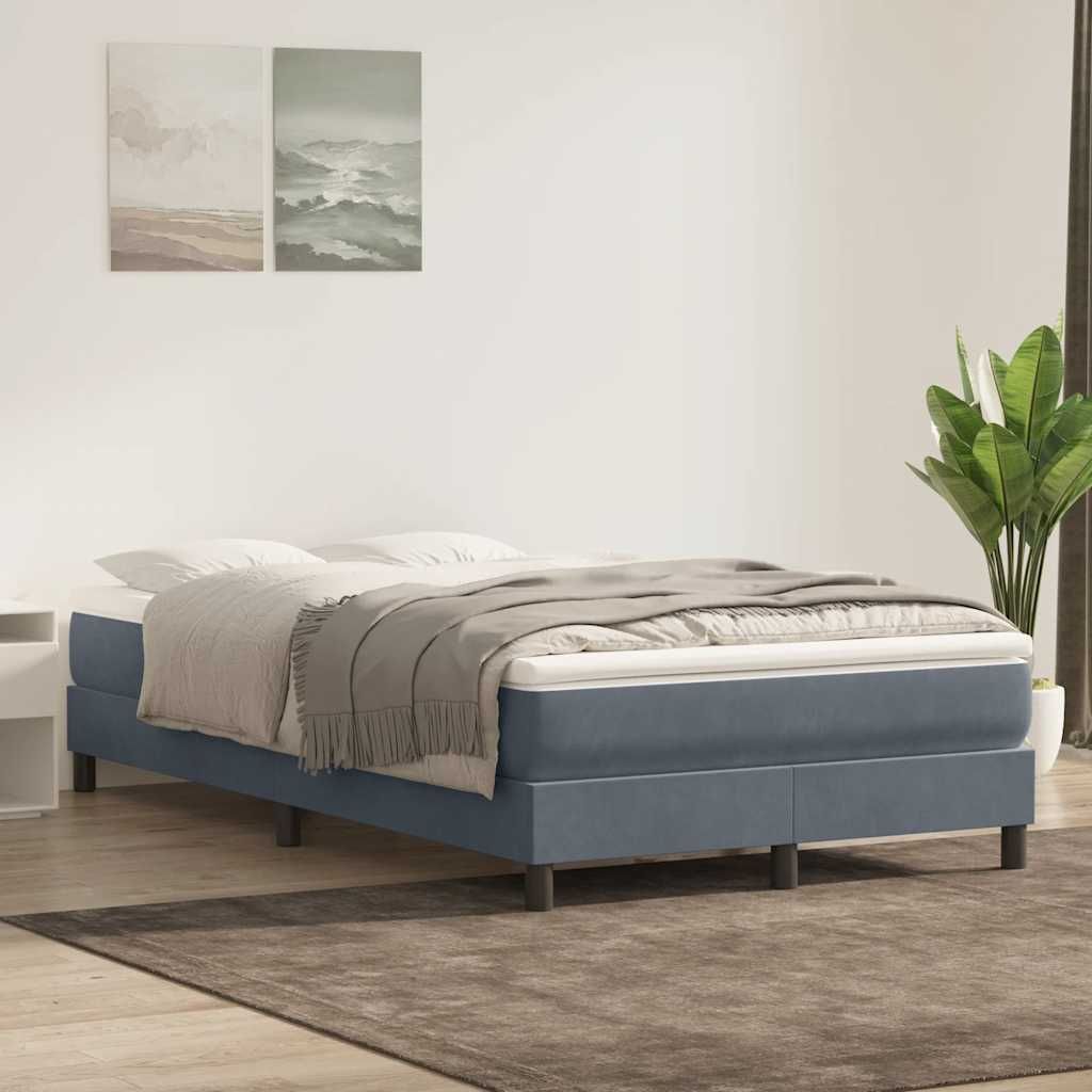 Maison Exclusive - Boxspringbett ohne Matratze Dunkelgrau 120x220 cm Samt