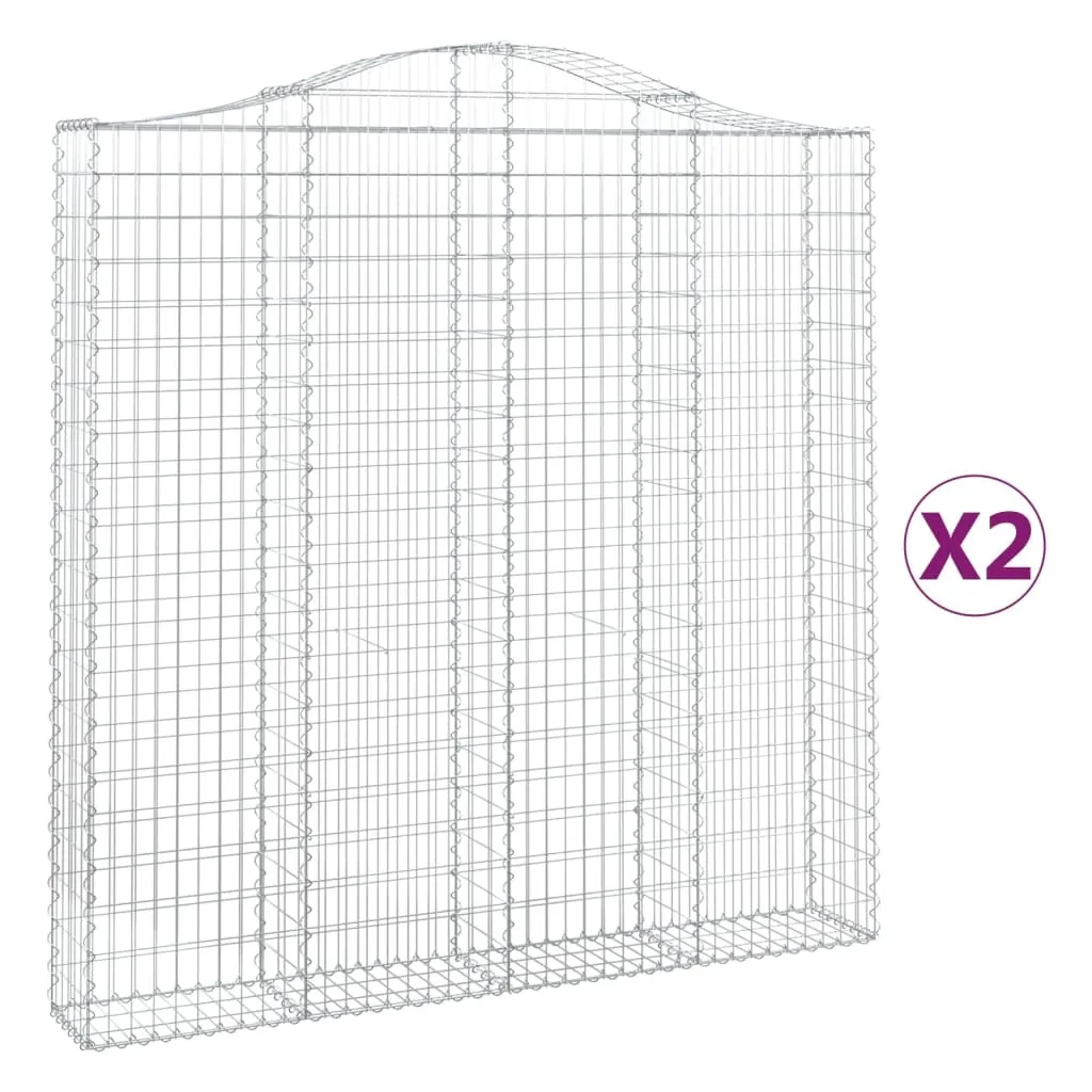 Solution brise-vue en gabion avec arche vidaXL pour jardin robuste 200cm