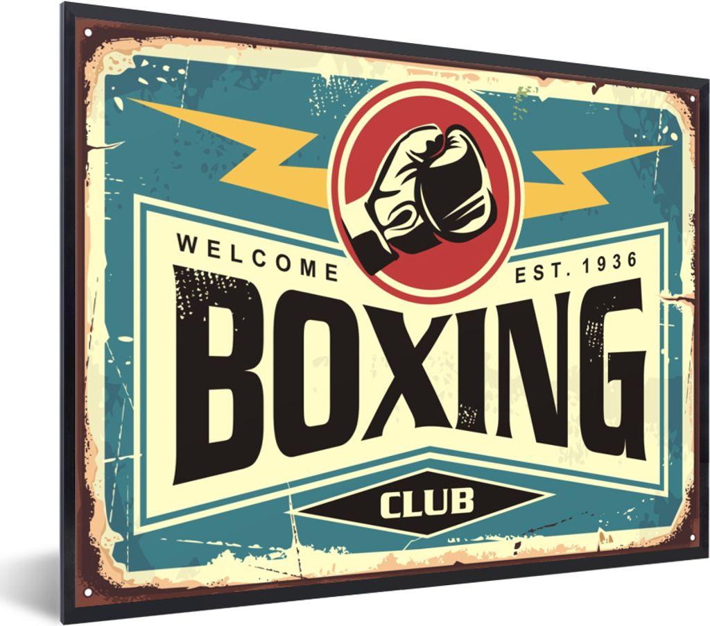 MuchoWow MuchoWow Gerahmtes Poster Mancave - Boxen - Vintage - Boxen 40x30 cm - Poster mit zchwarzem Bilderrahmen - Kunstposter - Wanddekorationen