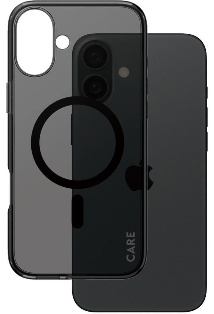 PanzerGlass CARE Flagship Smokey iPhone 16 Plus schwarz Produktbild 