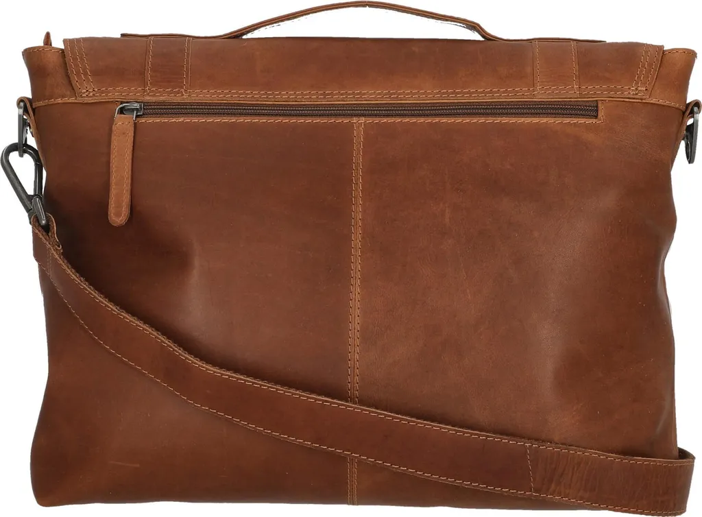 Serviette en cuir marron clair Veneto pour ordinateur portable professionnel - 8
