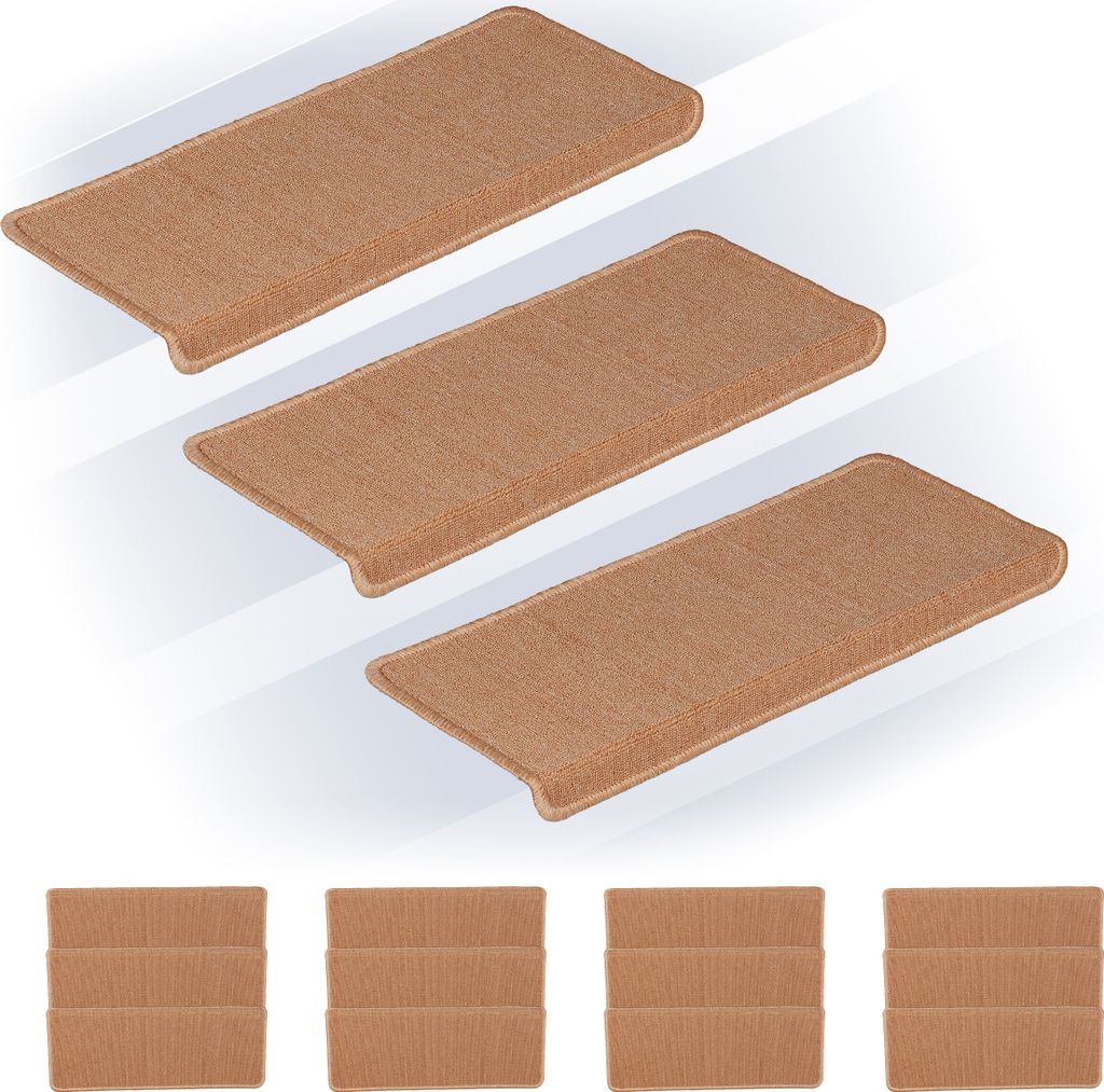 Lot de 15 tapis d'escalier Relaxdays, tapis d'escalier Image du produit 