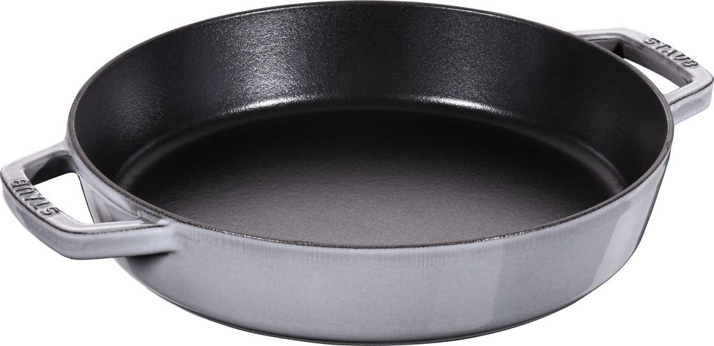 STAUB Cast Iron Frying Pan with Two Handles 26 cm Graphite