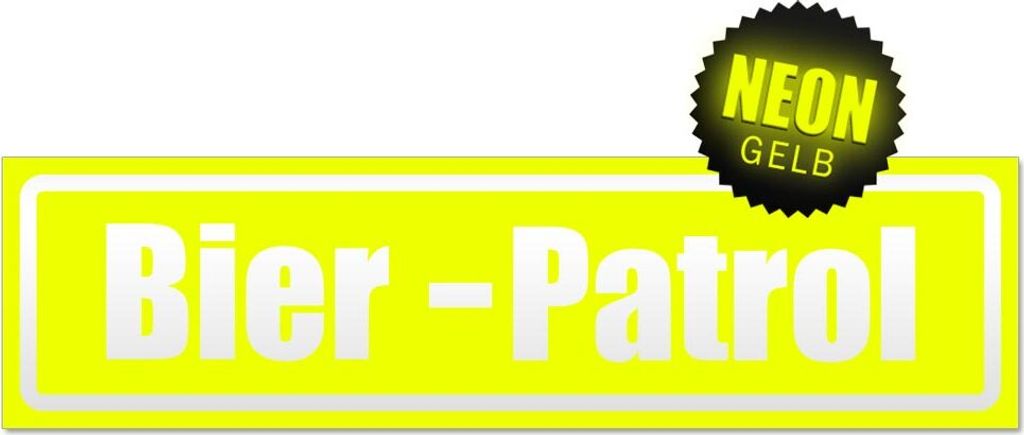 Bier Patrol invertiert Magnetschild Schild magnetisch