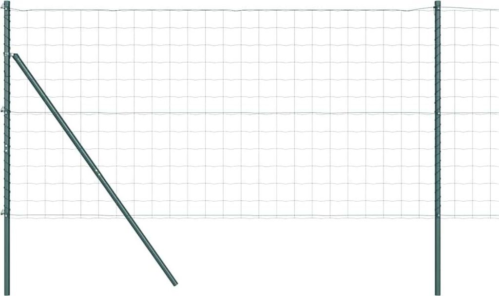 vidaXL Zaun mit Pfosten Grün 1,2 x 25 m Stahl