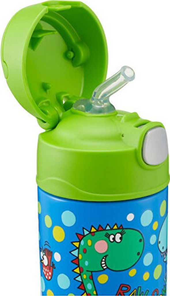 FUNtainer Kinderthermoskanne mit Strohhalm - Dinosaurier 355 ml