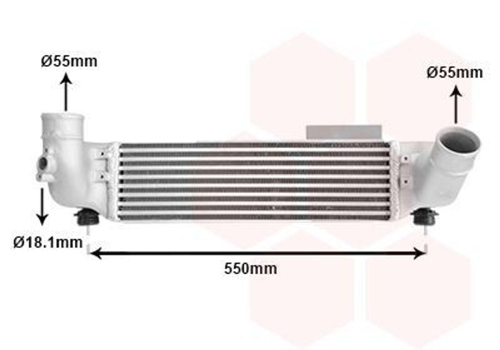 VAN WEZEL 83004209 Ladeluftkühler LLK für KIA SORENTO I (JC) Turbo Intercooler