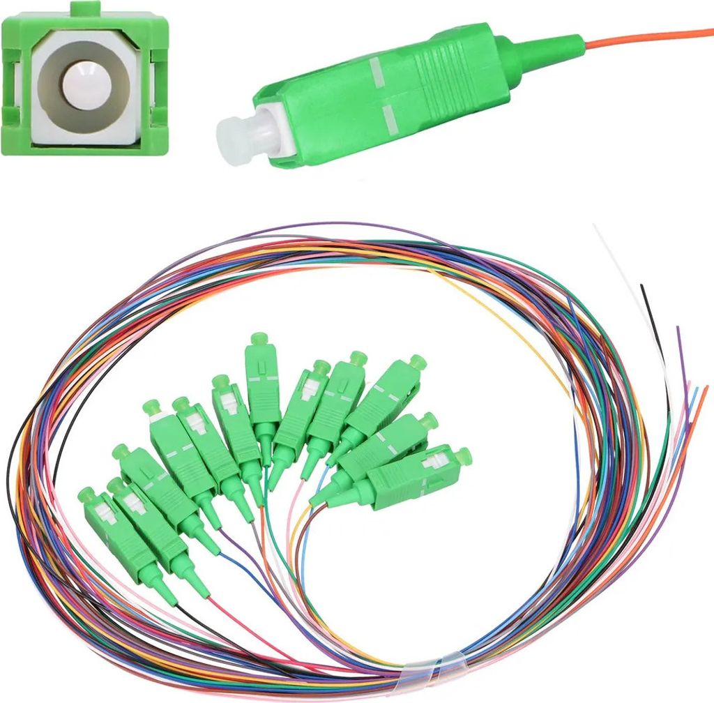 Extralink SC/APC Pigtail Set 12x 1,5m G657A1 12 Farben