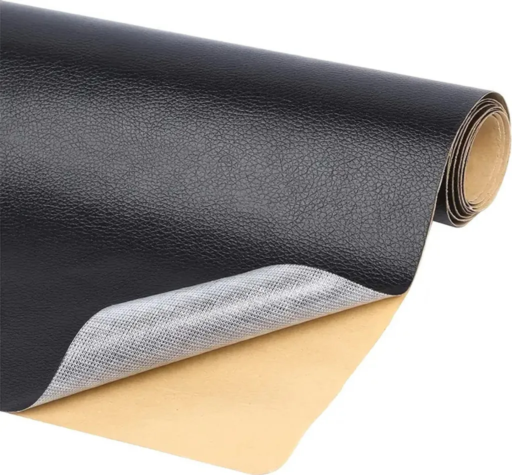 Rotolo Pelle Adesiva Nera LEATHERPATCH - Restauro Divano 40x300cm
