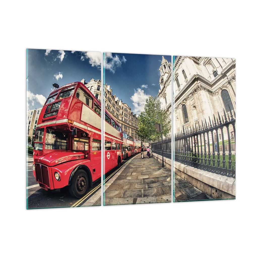 Bilder auf glas - Architektur London Stadt - 165x110cm - Glasbilder - Wandbilder - Kunstdruck - zum Aufhängen bereit - Wanddekoration aus Glas - G...