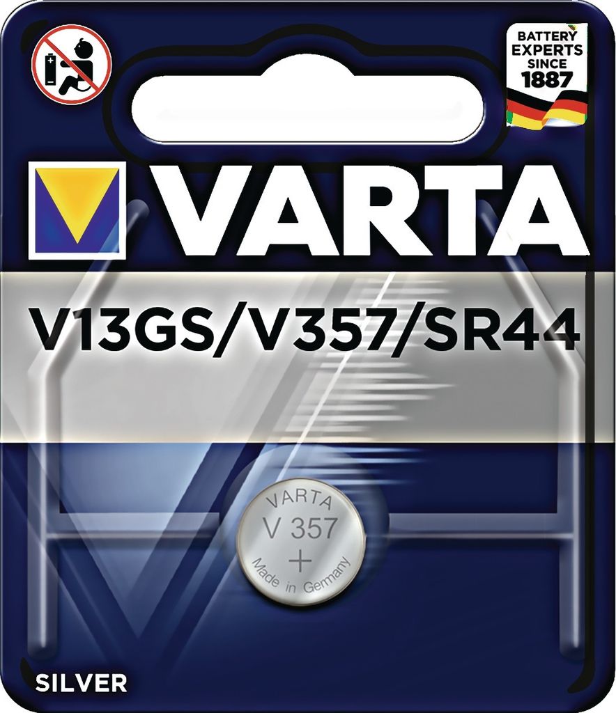 Varta V 13 GS/ V 357 - Pile SR44 - oxyde d'argent - 180 mAh Image du produit 