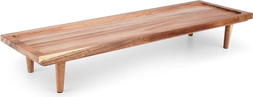 Servierbrett aus Holz auf Füßen 55x18 cm Produktbild 