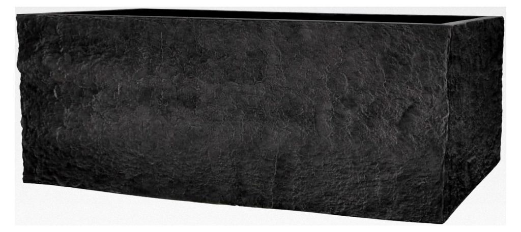Pflanzgefäß The Rock Blumenkasten 20x64x20 cm Steinoptik Anthrazit