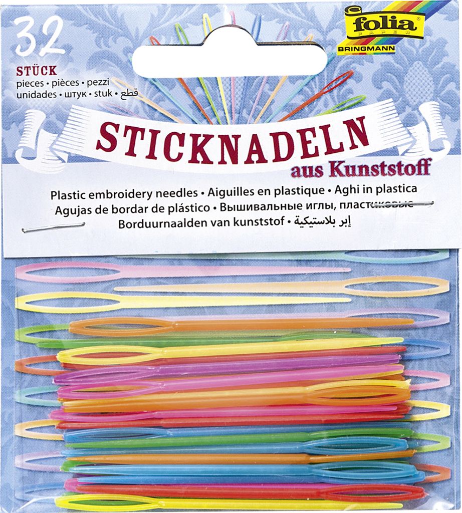 folia 2399 folia Kunststoff-Sticknadeln, 65 x 1,8 mm, Image du produit 
