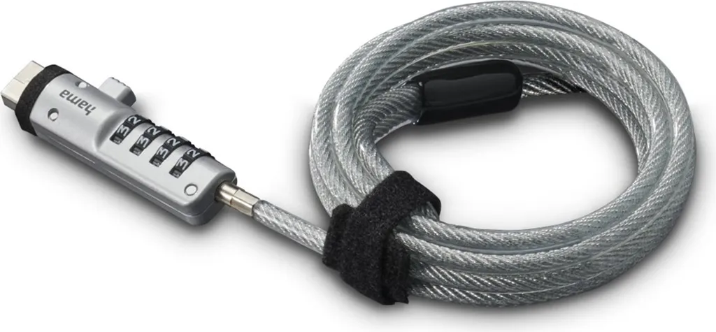 Antivol PC portable USB haute sécurité, câble en acier et code à 4 chiffres