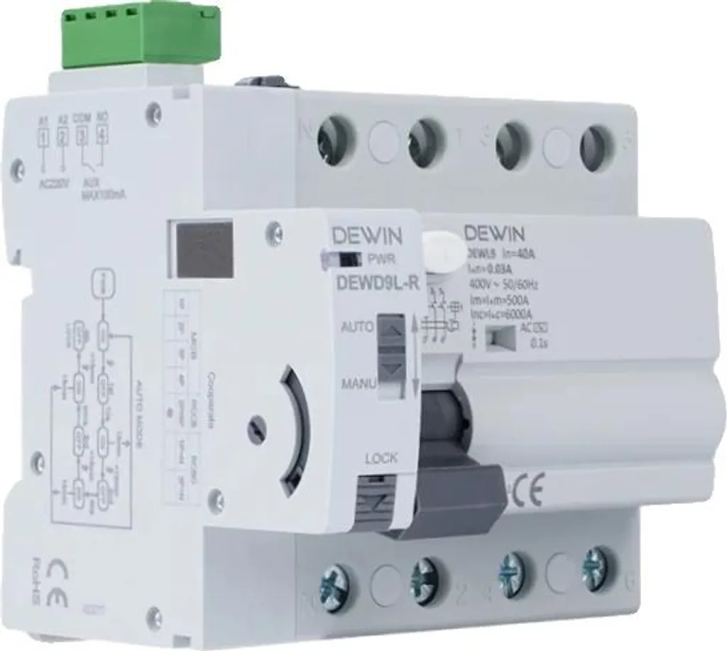 Protection électrique 40A 30mA réarmement automatique pour maison et abri