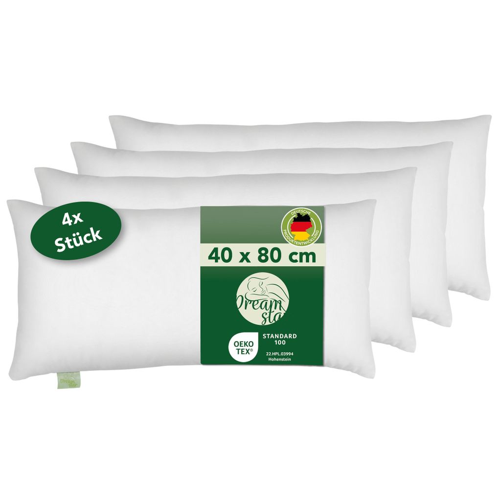 sada 4 polštářů z mikrovlákna Eco | 40 x 80 cm | DREAMSTAR Obrázek produktu 