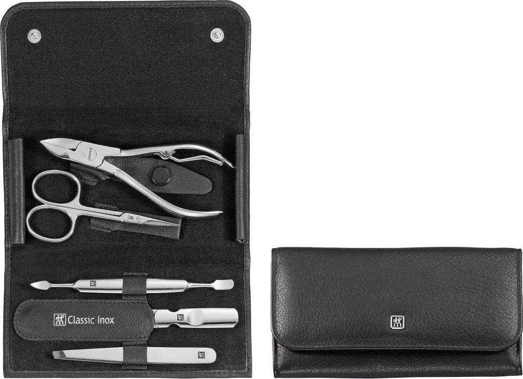 Nécessaire de manucure Zwilling CLASSIC INOX 5 pièces en acier poli noir