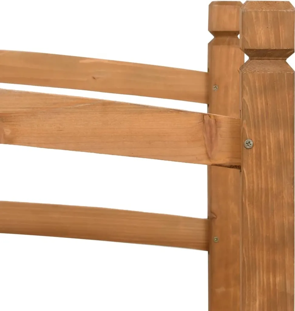 Pont de Jardin Robuste en Sapin Massif avec Garde-corps Latéraux 140cm