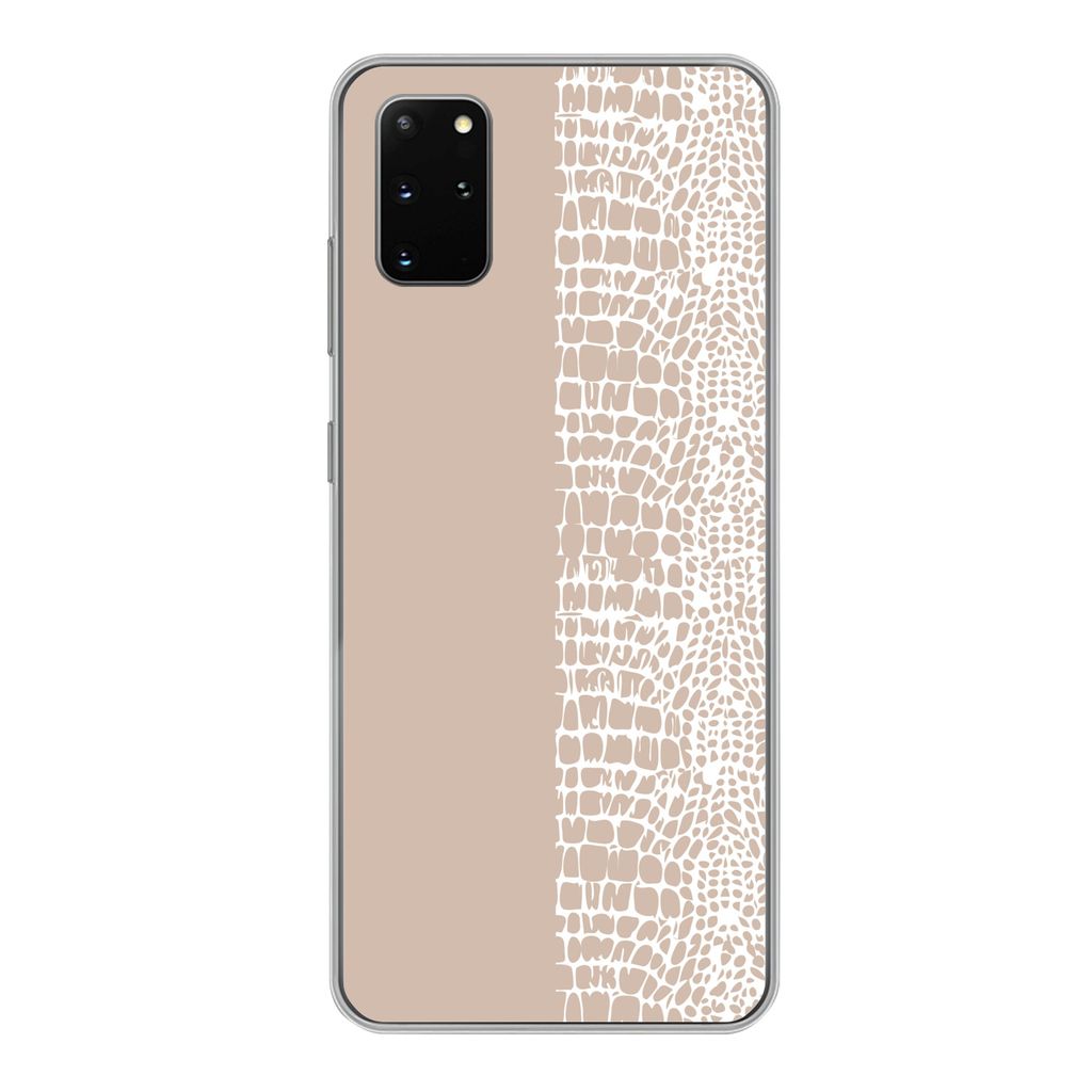 MuchoWow Handyhülle Schutzhülle Hülle für Samsung Galaxy S20 Plus Schlange - Design - Rosa Silikon Softcase Handy Hülle - Hartschale