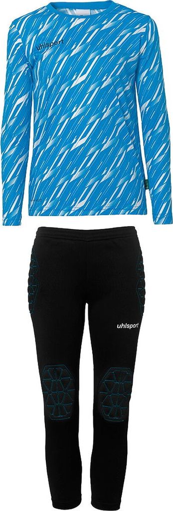 Uhlsport Progressive 28 Torwart Trikot Set Kinder - Cyan / Weiß | Größe: 164