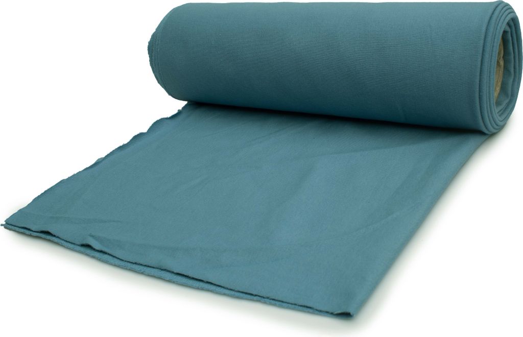 French Terry, Baumwolle Sweatshirtstoff, Blau 50 x 185 cm Produktbild 
