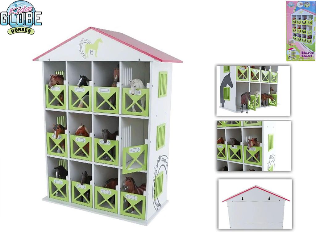 Detská drevená stajňa Globe Farming pre kone 19x41x53cm s Obrázok produktu 