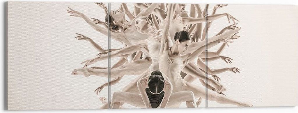 Bild auf Leinwand - Leinwandbild - 3 Teile - Modern Stück Ballett - 150x50cm - Wand Bild - Wanddeko - Wandbilder - Leinwanddruck - Bilder - Wandde...