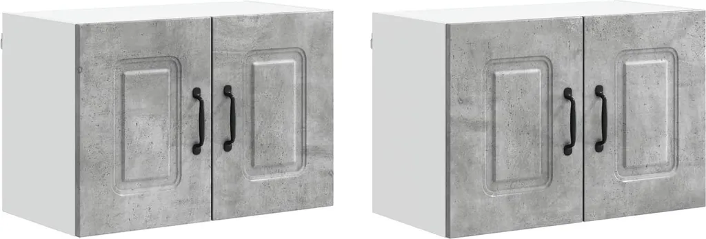 Mobiletto Kalmar 2 Pezzi Grigio Cemento 60x31x40 cm | Occasione Casa