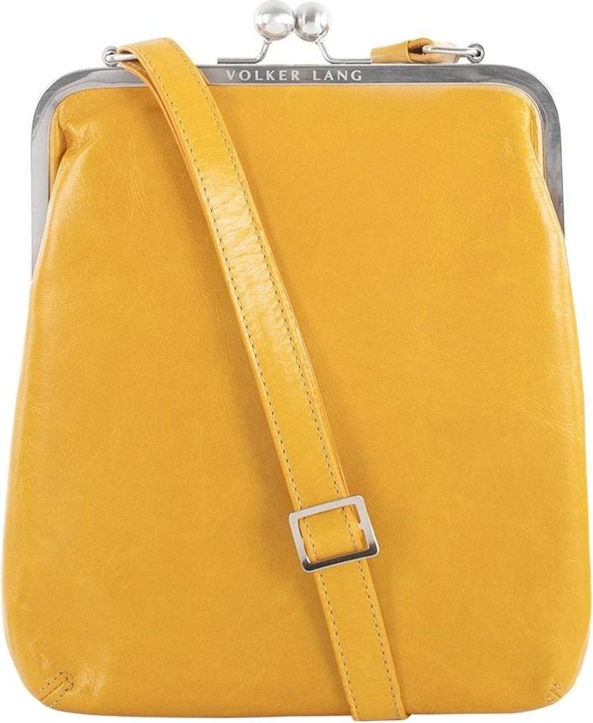 VOLKER LANG Schultertasche LOLA Elegante Damen Bügeltasche Umhängetasche aus italienischem Leder