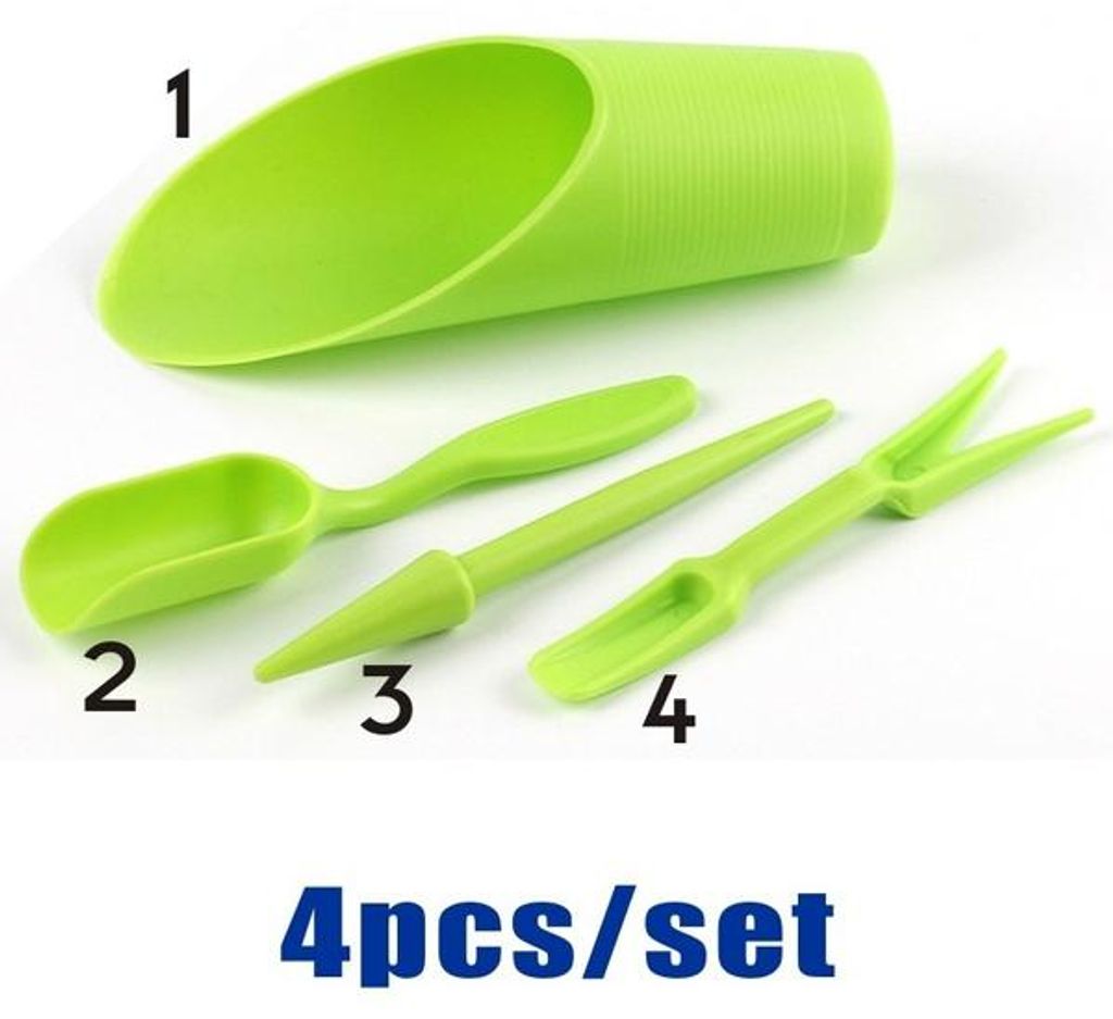 Flower Planting Tool Set Household Plant Cultivation und Care Werkzeuge Mini Garden Werkzeuge Succulent Planting Kit 4pcs (Grün)