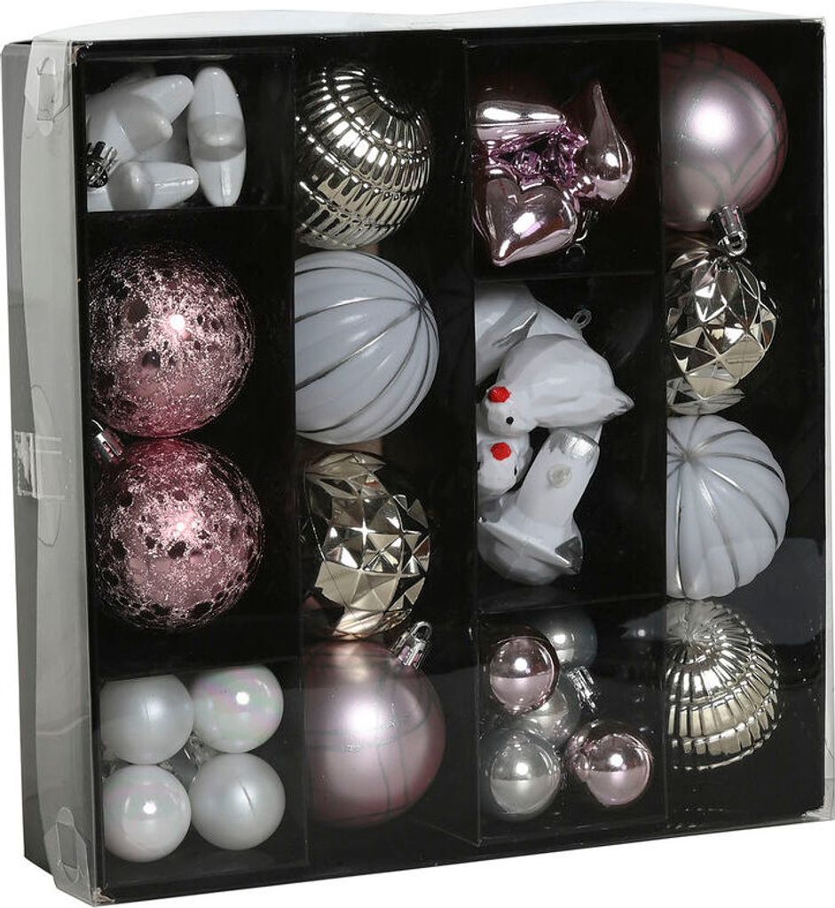 Weihnachtsbaumkugeln Home ESPRIT Rosa PVC 25 x 6 x 25 cm