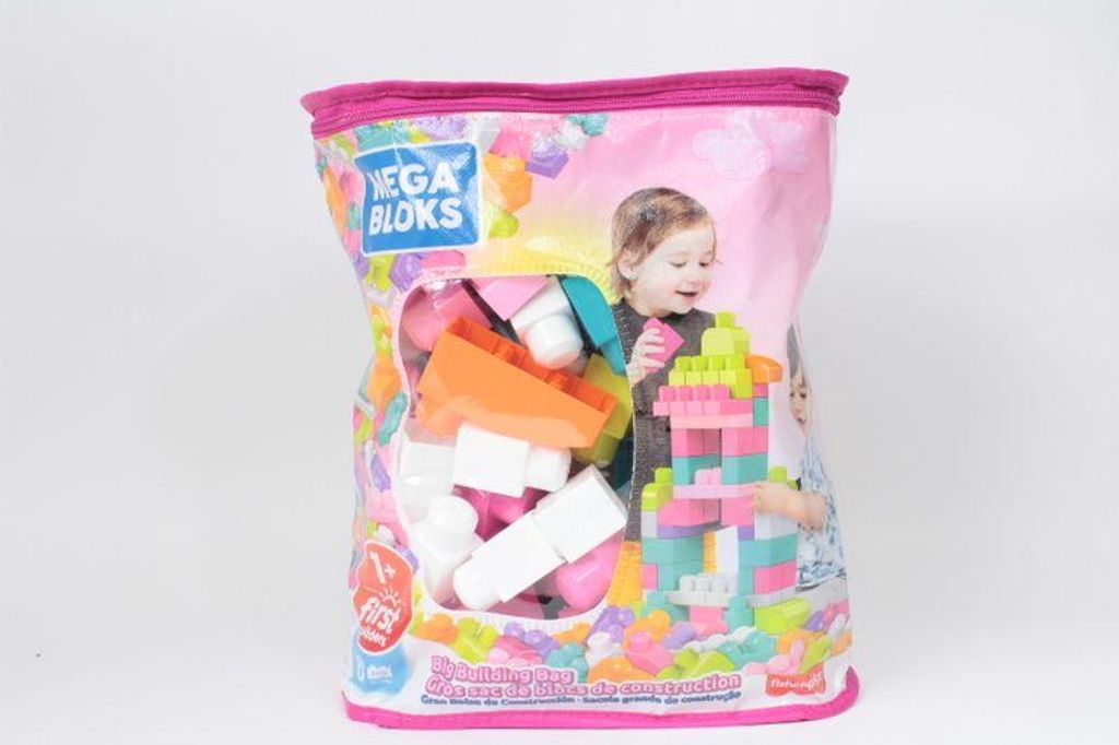 Mega Bloks sac de briques rose (80 pièces) Image du produit 