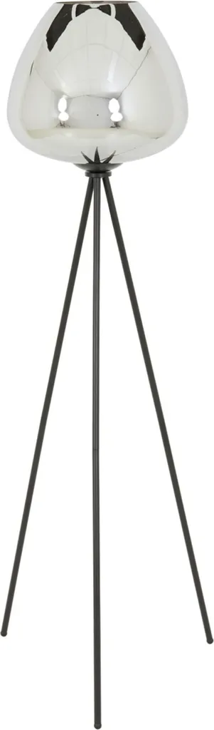 Lampadaire Mayson Light & Living Noir Argenté Verre E27 Réf 1868612