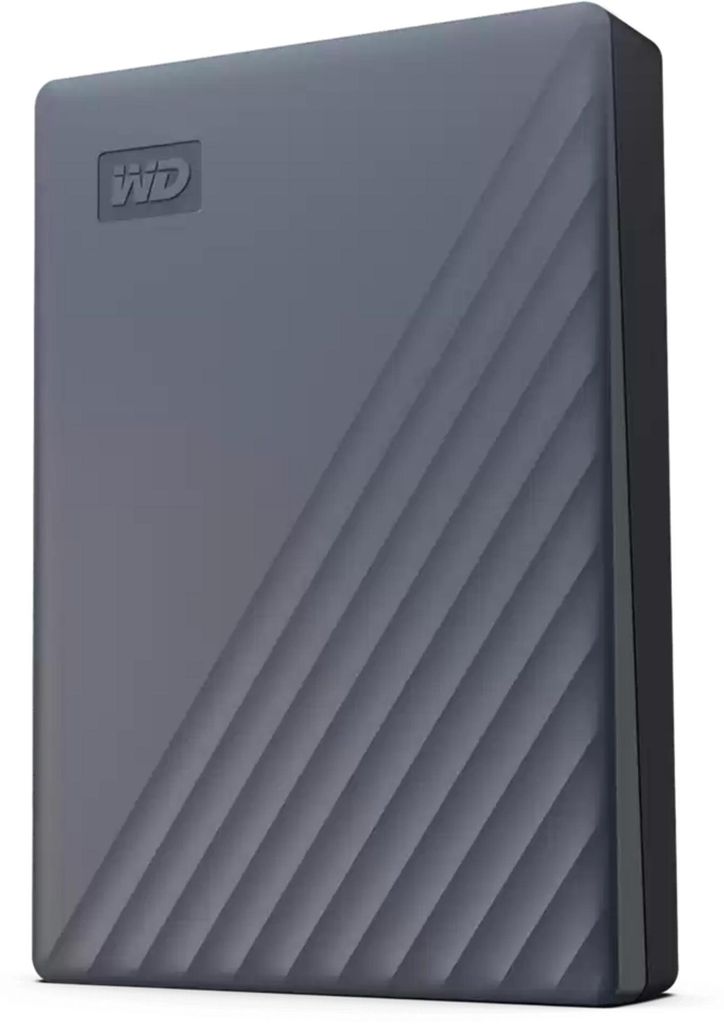 WD My Passport WDBY3J0060BGY - Festplatte - verschlüsselt - 6 TB - extern (tragbar) - USB 3.2 Gen 1 - 256-Bit-AES - Silicon Gray