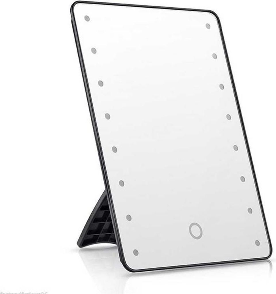 INF LED Schminkspiegel mit Ständer - Touch Dimmbar, 3-Wege-Beleuchtung, 255x185mm Schwarz