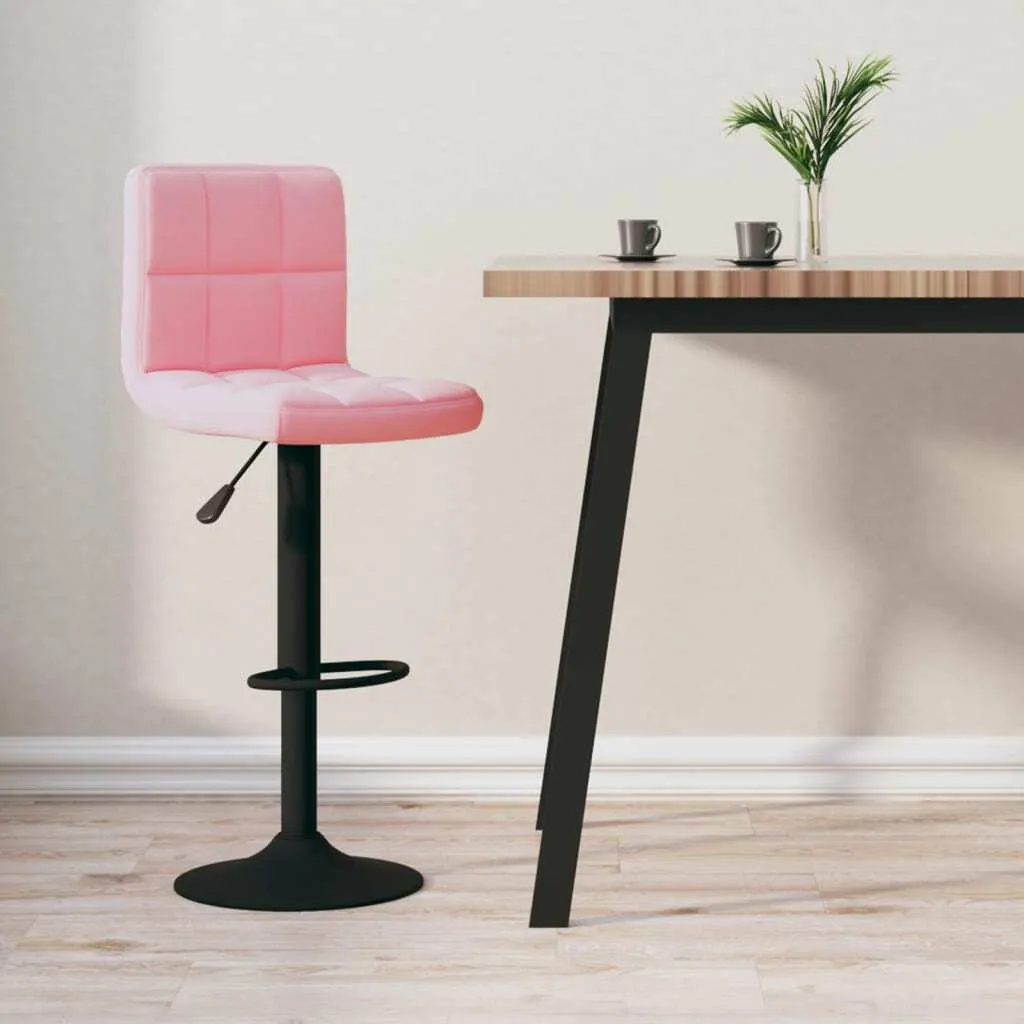 Sgabello Cucina Rosa Velluto | Comfort Luxury per Colazioni Chic