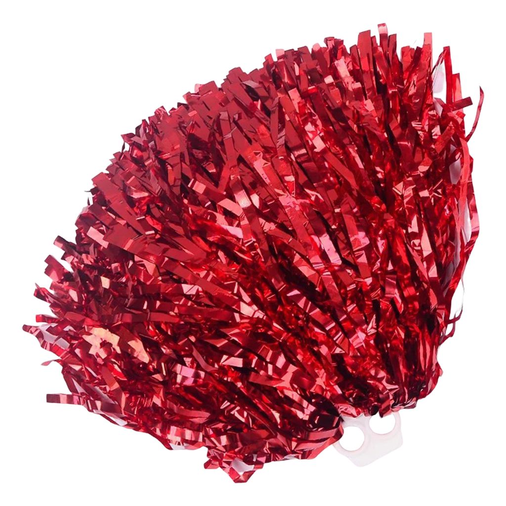 Tanz-Pompons mit geradem Schaft, flauschig, PET, Doppelpass, Cheerleader-Hand, Blumenball, Dekoration für Fußball
