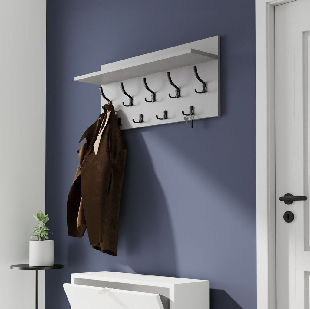 AKKE Light Graphite Horizontaler Garderobe VERTI - BLK haken BxH: 90x40 cm