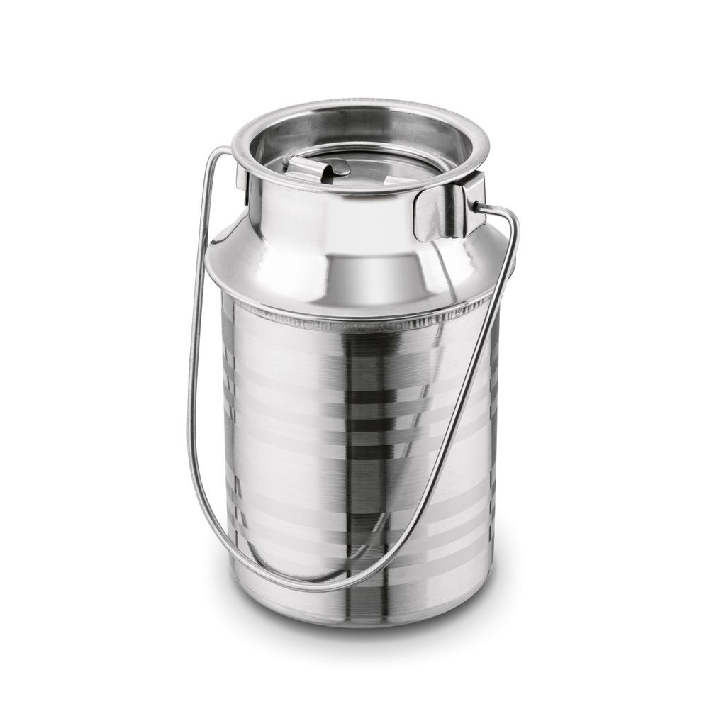 14L Edelstahl Milchkanne Mit Deckel – Transportabel, Für Küche & Gastronomie