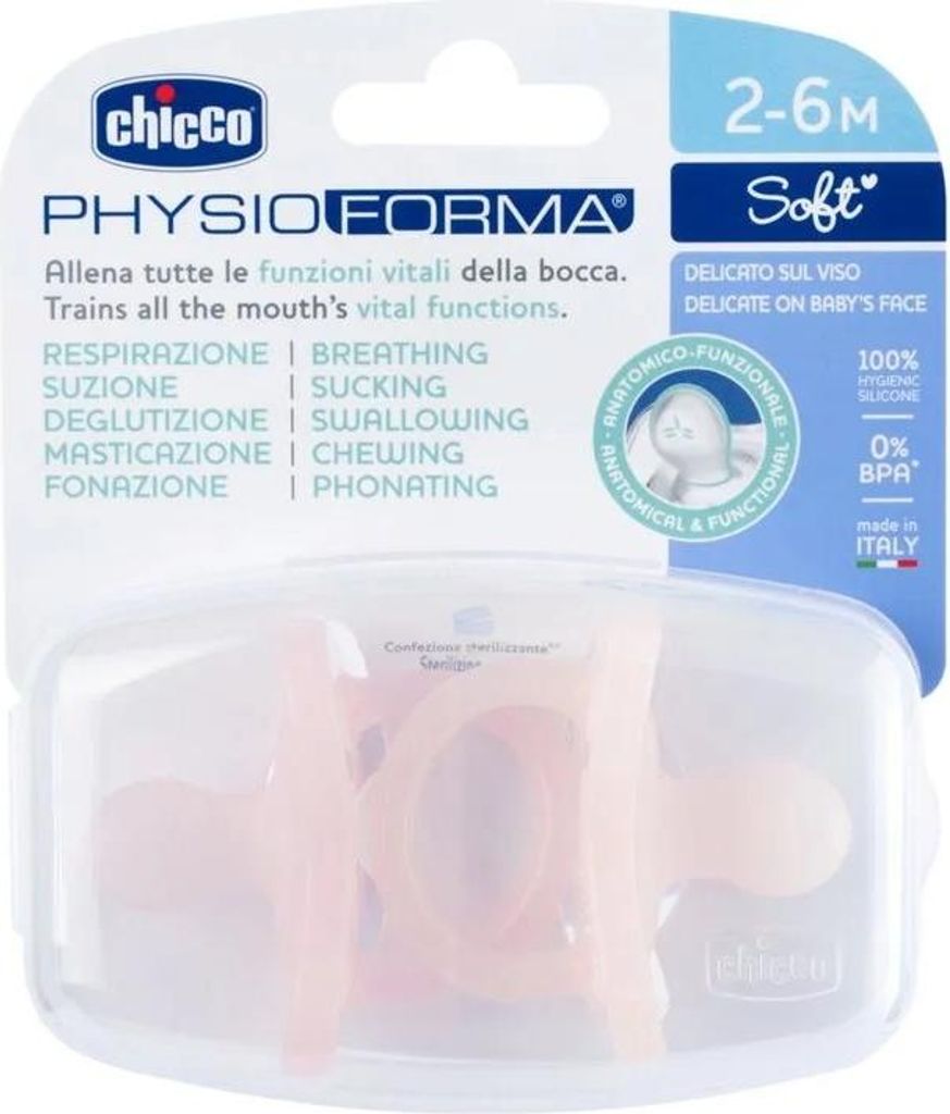Chicco PhysioForma silikonový dudlík 2 6 měsíců 2 kusy Sada Obrázek produktu 