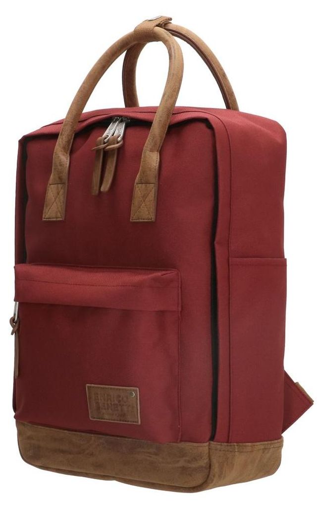Kleiner Herren Damen Rucksack Kurierrucksack Laptop Tablet Fach Schule Uni Arbeit Burgund