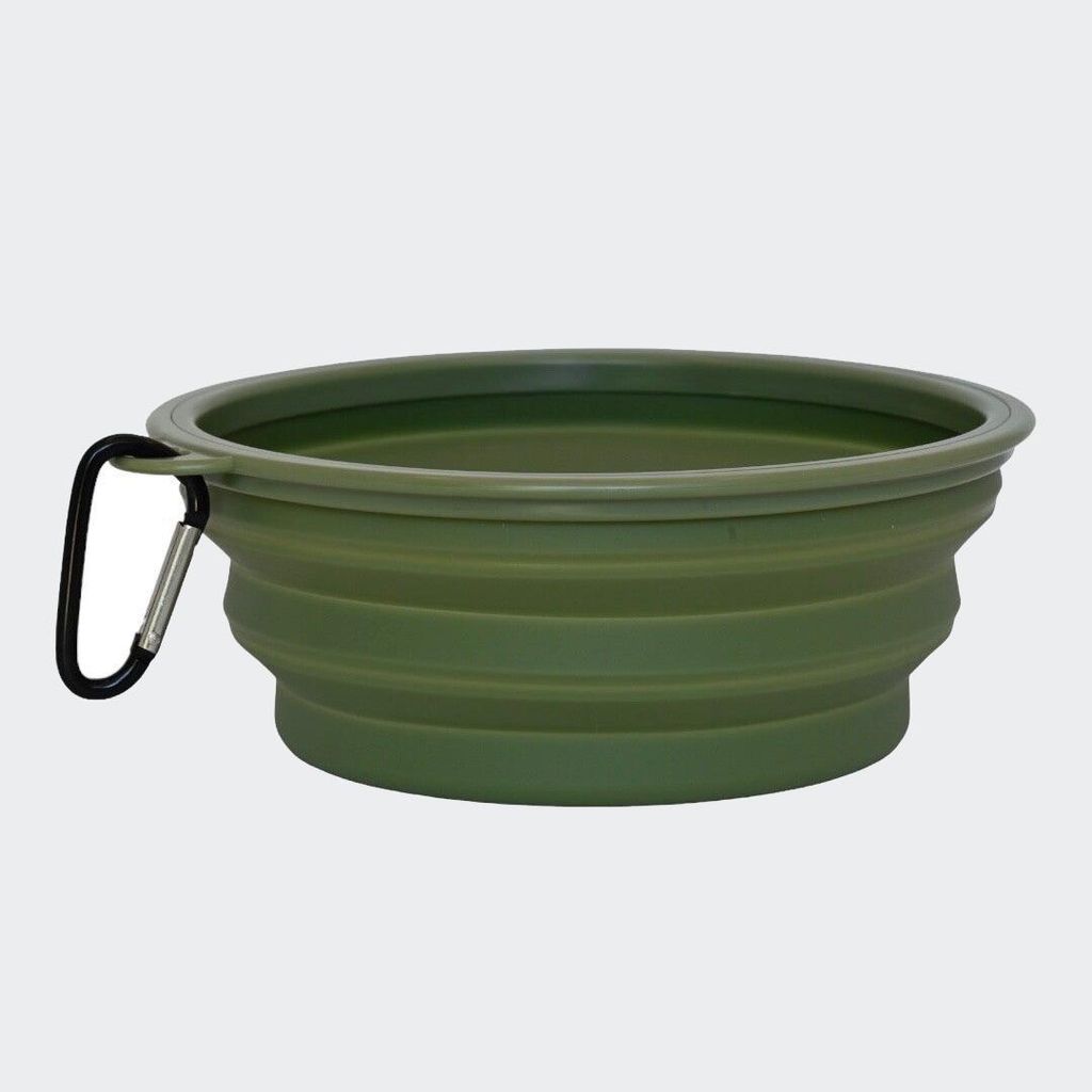 Faltbarer Hunde Napf grün – Futter- und Wassernapf 350 ml
