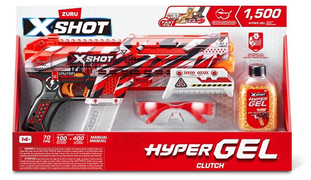 Zuru X-Shot Hyper Gel Clutch 5000pcs Gel balle fusil28x48cm Image du produit 