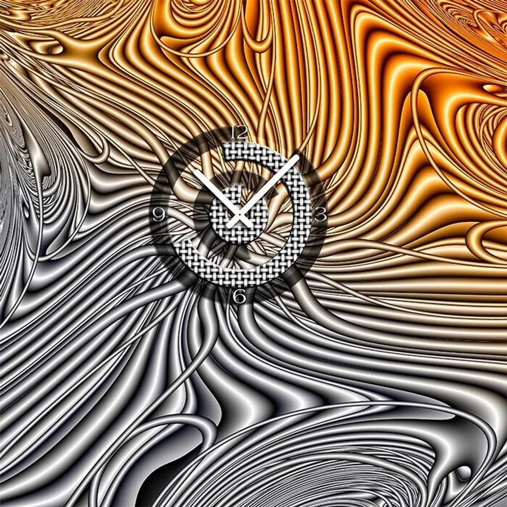 Orologio Parete XXL Style Dixtime 5039 - 40x40 Alluminio Moderno